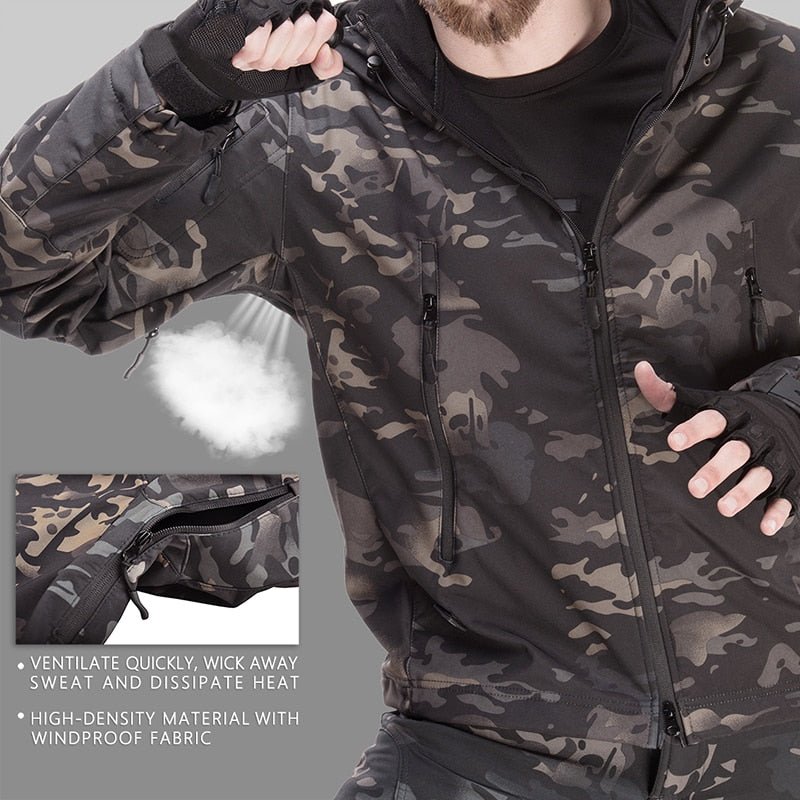 HAN WILD Army Jackets + Pants Soft Shell Clothes Ta Waterproof Jacket - BlasterMasters