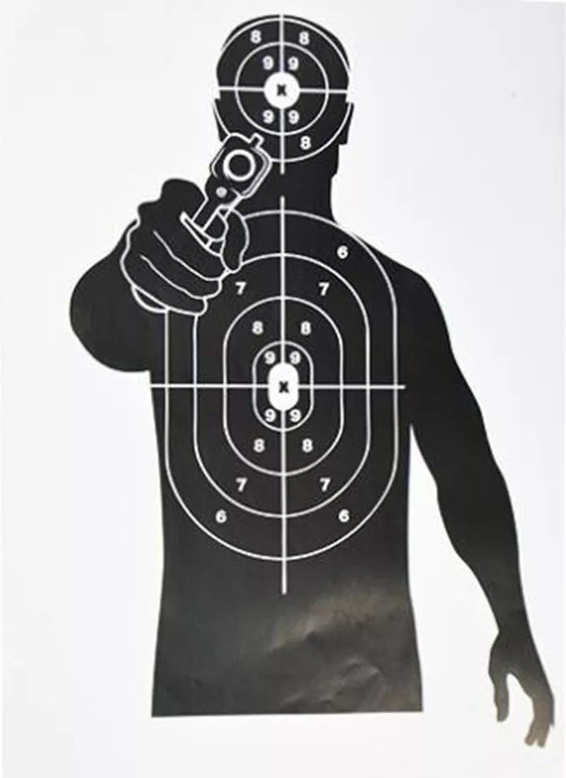 Shooting Target Paper 45x32cm - Human Shaped (Pack of 10) - BlasterMasters